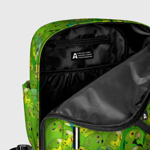 Женский рюкзак 3D Зеленые волнистые попугайчики - фото 6
