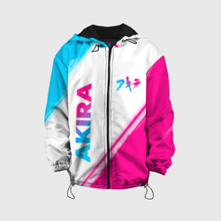 Детская куртка 3D Akira neon gradient style: надпись, символ