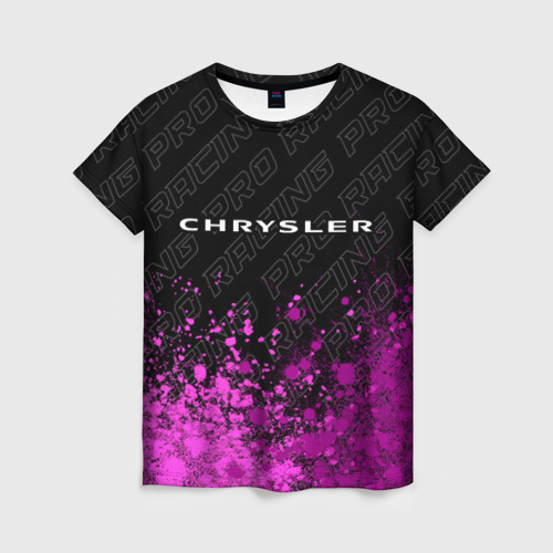 Женская футболка 3D Chrysler pro racing: символ сверху, цвет 3D печать