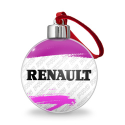 Ёлочный шар Renault pro racing: надпись и символ