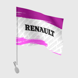 Флаг для автомобиля Renault pro racing: надпись и символ