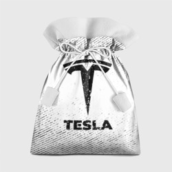 Подарочный 3D мешок Tesla с потертостями на светлом фоне