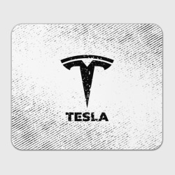 Прямоугольный коврик для мышки Tesla с потертостями на светлом фоне