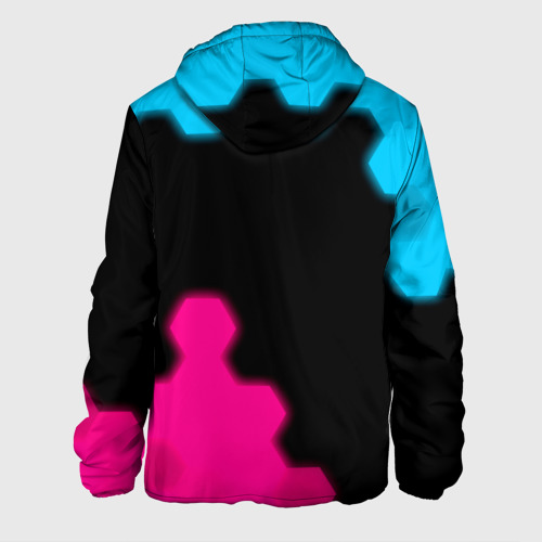 Мужская куртка 3D Fallout - neon gradient: надпись, символ, цвет 3D печать - фото 2