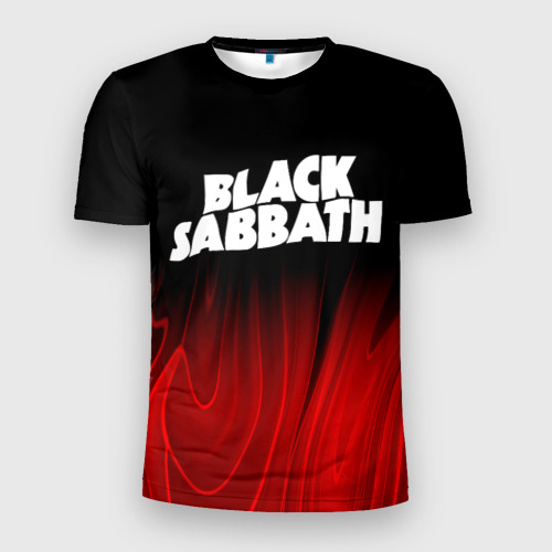 Мужская футболка 3D Slim Black Sabbath red plasma, цвет 3D печать