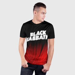 Мужская футболка 3D Slim Black Sabbath red plasma - фото 2