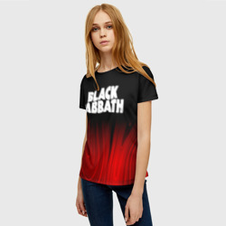 Женская футболка 3D Black Sabbath red plasma - фото 2