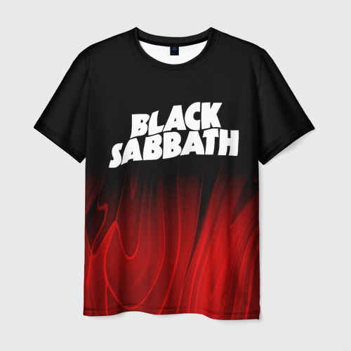 Мужская футболка 3D Black Sabbath red plasma, цвет 3D печать