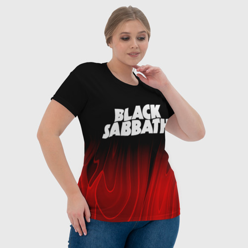 Женская футболка 3D Black Sabbath red plasma, цвет 3D печать - фото 6