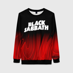 Женский свитшот 3D Black Sabbath red plasma