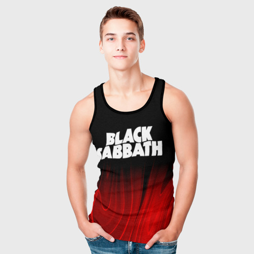 Мужская майка 3D Black Sabbath red plasma, цвет 3D печать - фото 5