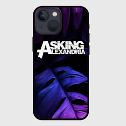 Чехол для iPhone 13 mini Asking Alexandria neon monstera