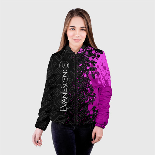 Женская куртка 3D Evanescence rock Legends: по-вертикали, цвет черный - фото 3