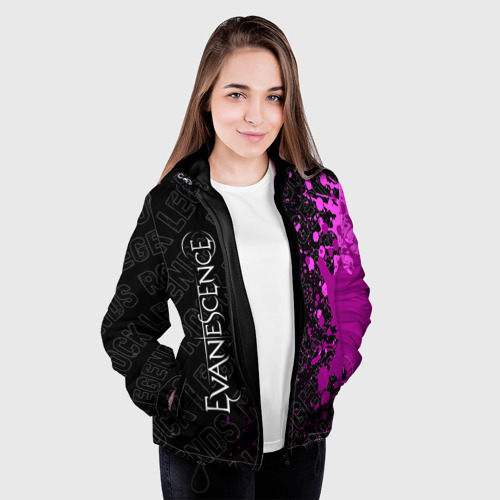 Женская куртка 3D Evanescence rock Legends: по-вертикали, цвет черный - фото 4