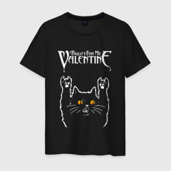 Мужская футболка хлопок Bullet For My Valentine rock cat
