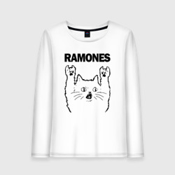 Женский лонгслив хлопок Ramones - rock cat