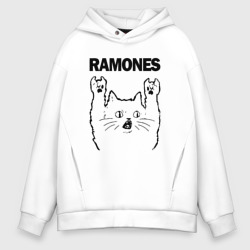 Мужское худи Oversize хлопок Ramones - rock cat