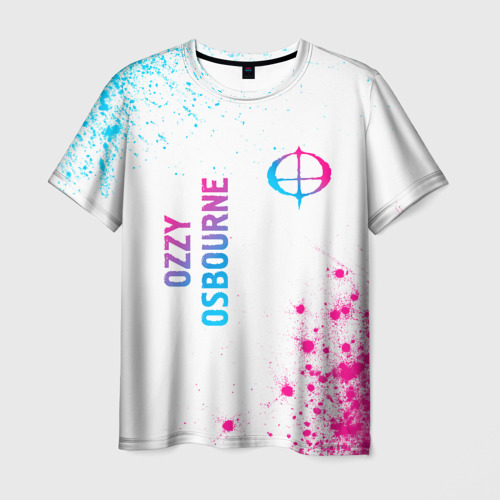 Мужская футболка 3D Ozzy Osbourne neon gradient style: надпись, символ, цвет 3D печать