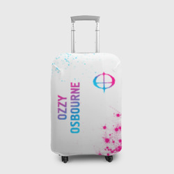 Чехол для чемодана 3D Ozzy Osbourne neon gradient style: надпись, символ
