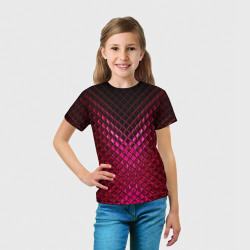 Детская футболка 3D Рубиновая змеиная кожа, цвет 3D печать - фото 5
