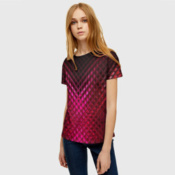 Женская футболка 3D Рубиновая змеиная кожа - фото 2