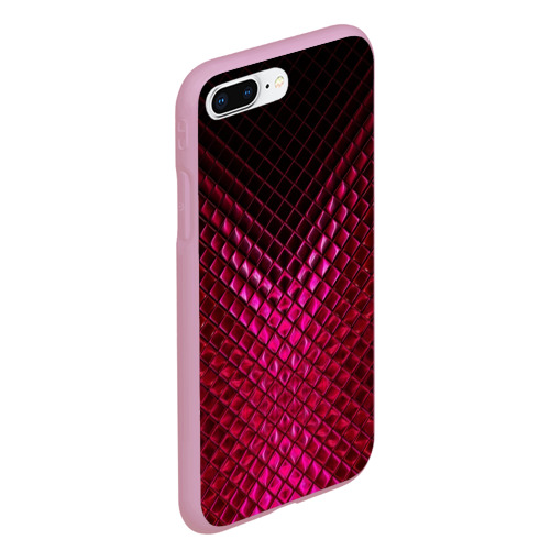 Чехол для iPhone 7Plus/8 Plus матовый Рубиновая змеиная кожа, цвет розовый - фото 3