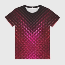 Женская футболка 3D Рубиновая змеиная кожа
