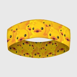 Повязка на голову 3D Желтая резиновая уточка для ванны