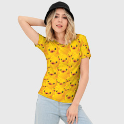 Женская футболка 3D Slim Желтая резиновая уточка для ванны - фото 2