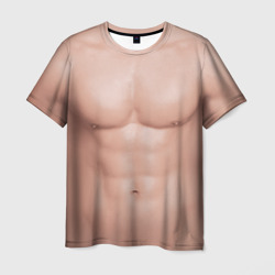 Мужская футболка 3D Мужской торс качка с мышцами - идеальное тело с мускулами