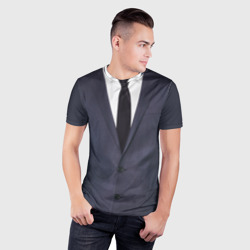 Мужская футболка 3D Slim Деловой пиджак с рубашкой - фото 2