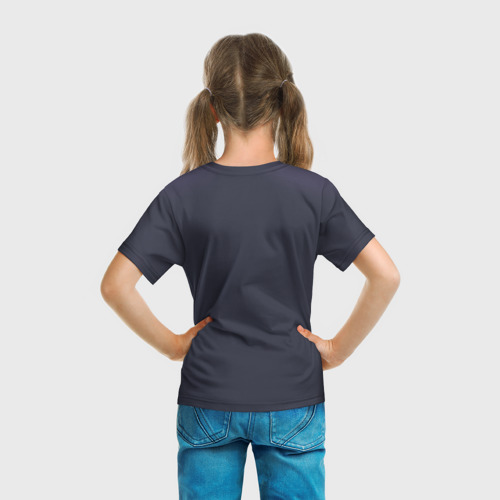 Детская футболка 3D с принтом Деловой пиджак с рубашкой, вид сзади #2