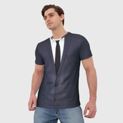 Мужская футболка 3D Деловой пиджак с рубашкой - фото 2