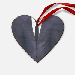 Деревянная игрушка Сердце Деловой пиджак с рубашкой
