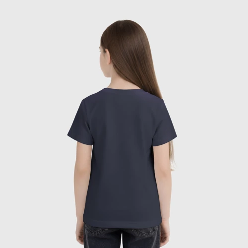 Детская футболка 3D с принтом Деловой пиджак с рубашкой, вид сзади #2