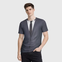 Мужская футболка 3D Деловой пиджак с рубашкой - фото 2