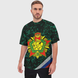 Мужская футболка oversize 3D Пограничные войска РФ - фото 2