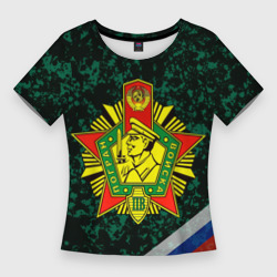 Женская футболка 3D Slim Пограничные войска РФ