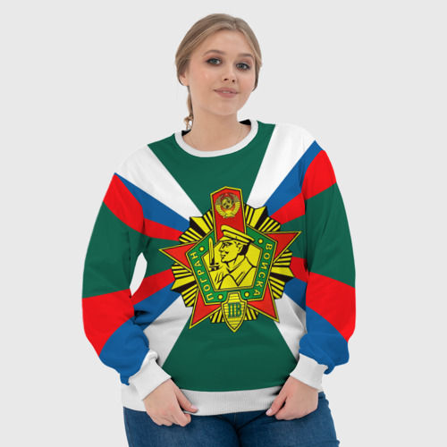 Женский свитшот 3D Пограничные войска России, цвет 3D печать - фото 6