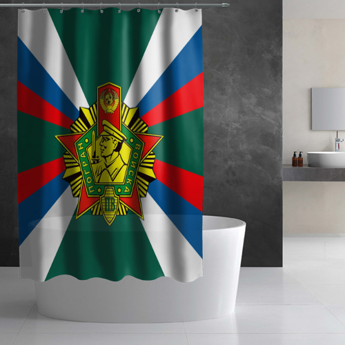 Штора 3D для ванной Пограничные войска России - фото 3