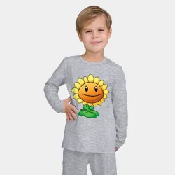 Детская пижама с лонгсливом хлопок Подсолнух красивый - фото 2