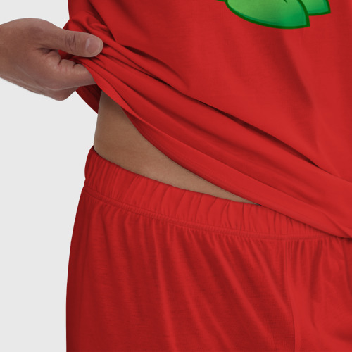 Мужская пижама хлопок Подсолнух красивый, цвет красный - фото 6