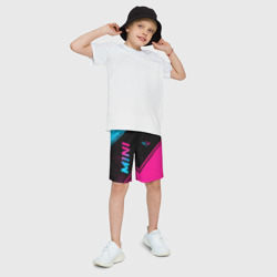 Детские спортивные шорты 3D Mini - neon gradient: надпись, символ - фото 2