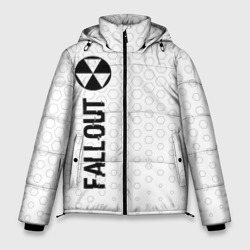 Мужская зимняя куртка 3D Fallout glitch на светлом фоне: по-вертикали