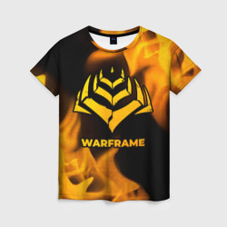 Женская футболка 3D Warframe - gold gradient