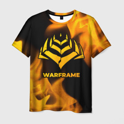 Мужская футболка 3D Warframe - gold gradient