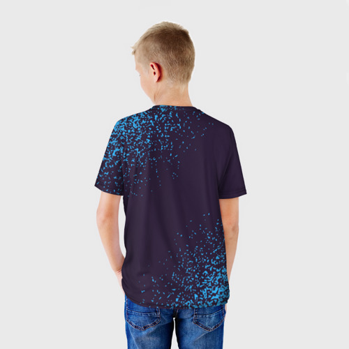 Детская футболка 3D с принтом Михаил космонавт даб, вид сзади #2