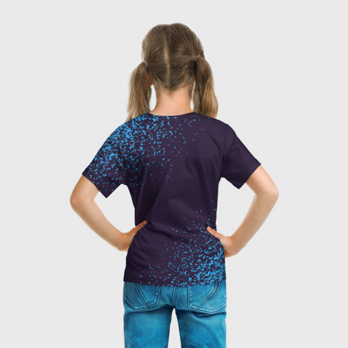 Детская футболка 3D с принтом Михаил космонавт даб, вид сзади #2