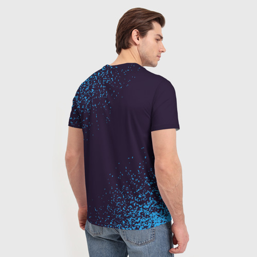 Мужская футболка 3D с принтом Михаил космонавт даб, вид сзади #2