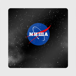 Магнит виниловый Квадрат Миша НАСА космос